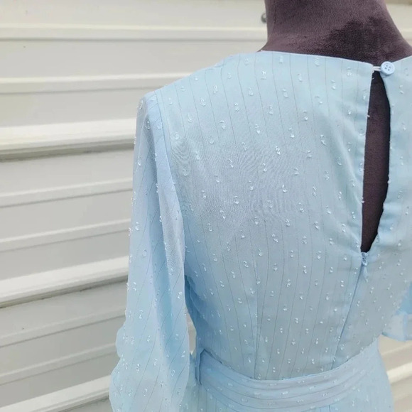 Mello Day Nordstrom Womens Light Blue Flovy Flattering Formal Dress Hi Low Sz S - Picture 2 of 13